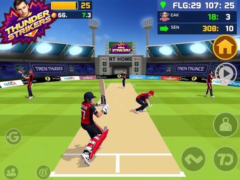 Intense cricket action in Chennai Thunder Strikers Chennai Thunder Strikers Gameplay Screenshot